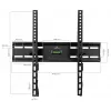 KINGMOUNT KG-1004 pakreipiamas televizoriaus sieninis laikiklis 23-65 colių ekranams, VESA nuo 100x100 iki 400x400, iki 45 kg