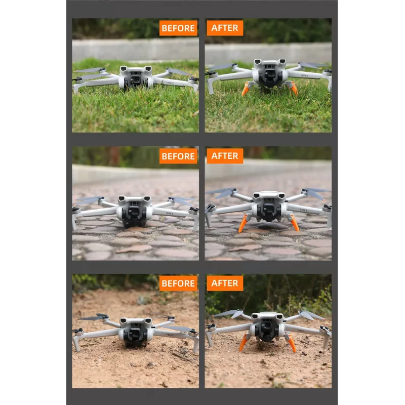SUNNYLIFE Landing Gear Extension for DJI Mini 3 / Mini 3 Pro - Grey (MM3-LG551-GY)