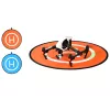 SUNNYLIFE Drone Landing Pad 75cm Orange/Blue Double-Sided Waterproof Nylon Foldable with Carrying Bag and Ground Pegs