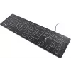 Accura Artesia ACC-K1408 apšviesta laidinė USB membraninė klaviatūra, viso dydžio QWERTY, daugiaspalvis LED, juoda