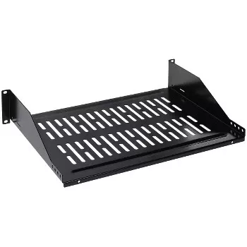 DELTA OPTICAL P19-2U/356*P2 19 colių 2U Fiksuota Lentyna Rack Spintai 356 mm Juoda