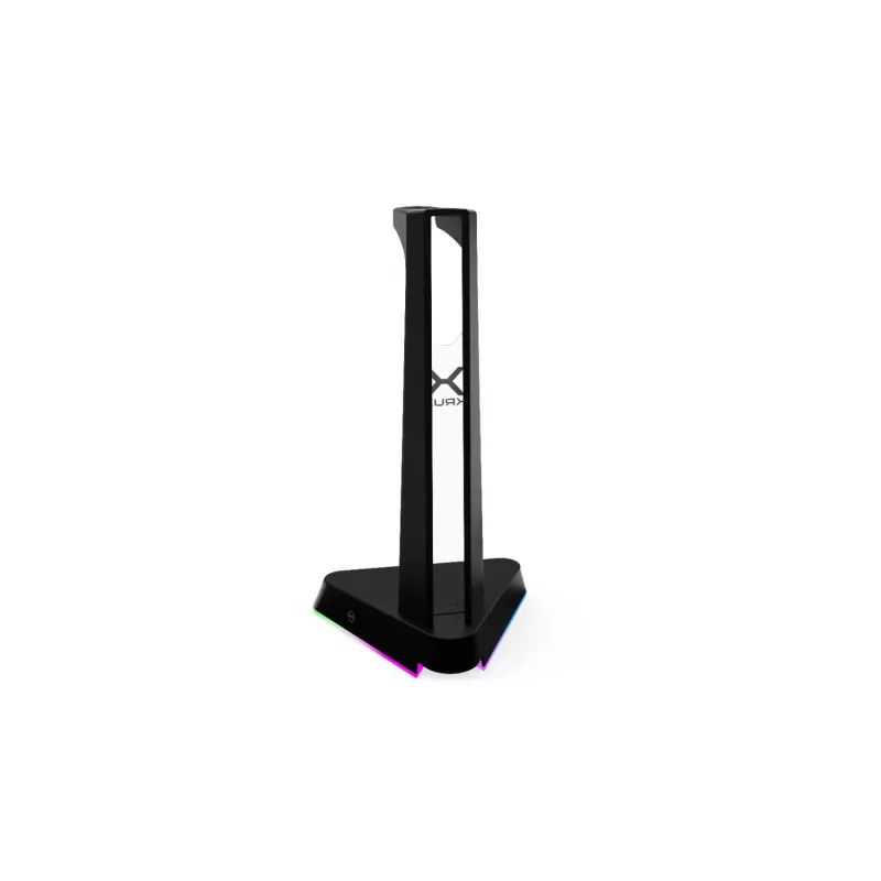 KRUX Rivt ausinių stovas su RGB apšvietimu, juodos spalvos (KRXG003)