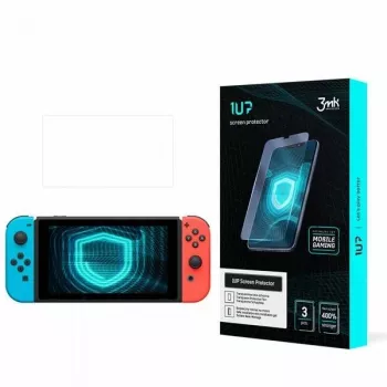 3MK 1UP Gaming Screen Protector, skirta Nintendo Switch (3 vnt.) - Lanksti polimerinė plėvelė, savaime gyjanti, krištolo skaidrumo