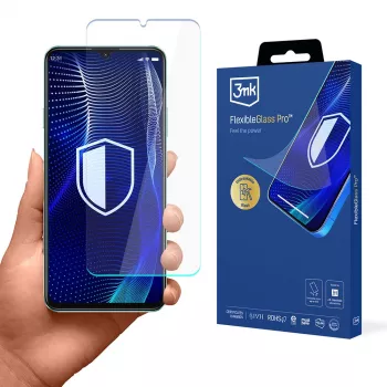 3MK PROTECTION FlexibleGlass Pro Ekrano apsauga, skirta Huawei Nova Y72 – Hibridinis stiklas, 7H kietumas, 0,3 mm, oleofobinė danga, 2,5D užapvalinti kraštai, draugiška dėklui, savaime gyjanti
