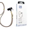 3mk EasyClip Elite telefono dirželis, nailonas/cinko lydinys, taupe (auksinis)