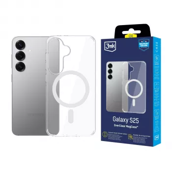 3MK EverClear MagCase, skirta Samsung Galaxy S25 - permatomas