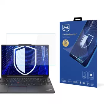 3MK PROTECTION FlexibleGlass Pro Screen Protector for Lenovo ThinkPad E16 Gen 1/2/3 (16 inch, 16:10, Hybrid Glass, 7H Hardness, 0,3mm, Anti-Fingerprint, Bubble-Free)