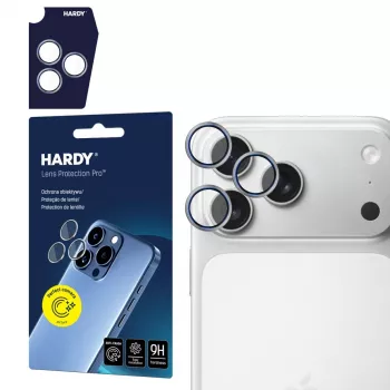 3MK HARDY objektyvo apsauga, skirta Apple iPhone 17 Pro / 17 Pro Max - Titanium Gray