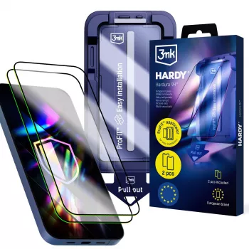 3MK PROTECTION Apple iPhone 15/16 – 3mk Hardy Hardura 9H grūdinto stiklo apsauga ekranui