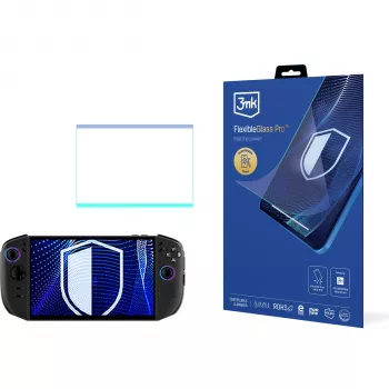 3MK PROTECTION FlexibleGlass Pro Screen Protector, skirta Lenovo Legion Go 8,8 col., hibridinis stiklas, 7H kietumas, 0,3 mm, skaidrus