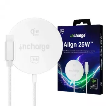 3mk incharge Align Qi2 25W for Apple White