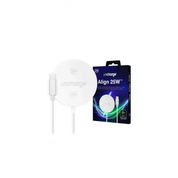 3mk incharge Align Qi2 25W for Apple White