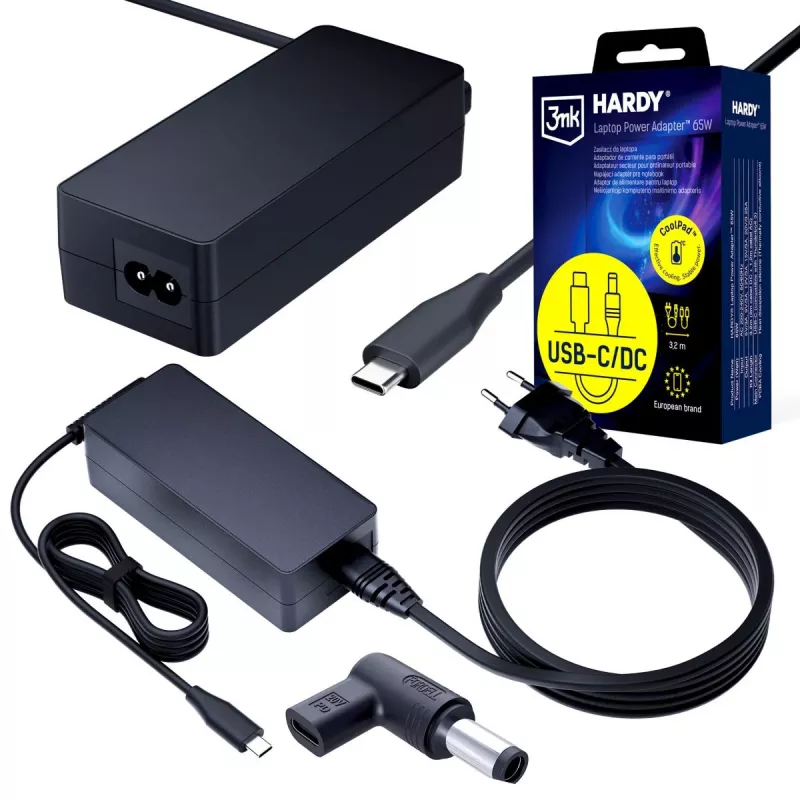 3MK PROTECTION 3mk HARDY Dell nešiojamojo kompiuterio maitinimo adapteris 65W 20V USB-C/DC 7.4 x 5.0