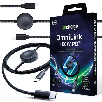3MK PROTECTION 3mk incharge® OmniLink 100W PD Black 1.5m USB-C į USB-C laidas