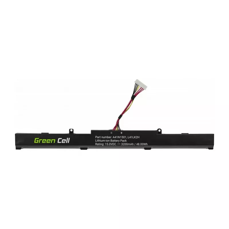 Green Cell GREENCELL Akumuliatorius, skirtas Asus A41N1501 – Li-Polimerinis 15,2 V 4000 mAh 60,8 Wh 4 elementai Juodas