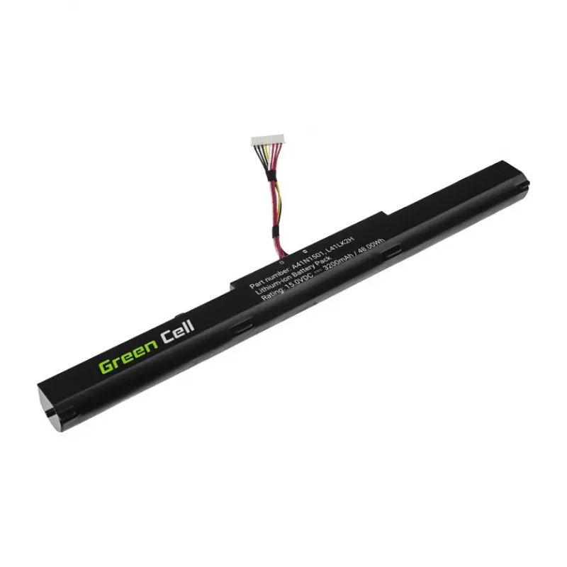 Green Cell GREENCELL Akumuliatorius, skirtas Asus A41N1501 – Li-Polimerinis 15,2 V 4000 mAh 60,8 Wh 4 elementai Juodas