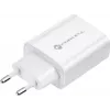 FORCELL F-ENERGY TFK-TC-20WPD USB-C sieninis įkroviklis su USB-C į Lightning laidu, 20W PD QC4.0, 3A, baltas