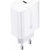 FORCELL F-ENERGY TFK-TC-25WPD USB-C sieninis įkroviklis 25W PD QC 3.0 su USB-C į USB-C kabeliu 3A Baltas