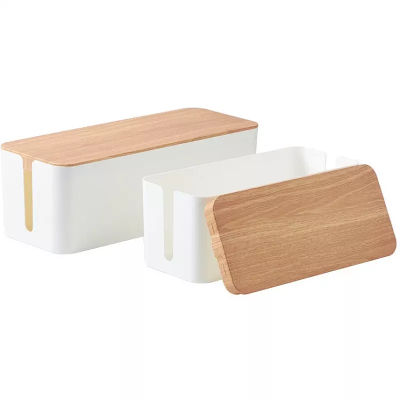 MOZOS KBO-LW-WOOD Bamboo Cable Management Box, natūrali mediena