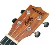 MOZOS GECKO Soprano ukulelės rinkinys - natūrali mediena, 12 griovelių, nailoninės stygos, įskaitant dėklą, derintuvą, plektrus, dirželį, atsargines stygas, valymo šluostę