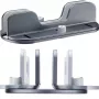 MOZOS H1 Universal Laptop and Tablet Stand, Adjustable Height and Angle, Foldable, Aluminum Alloy, Silver, Carrying Pouch Included