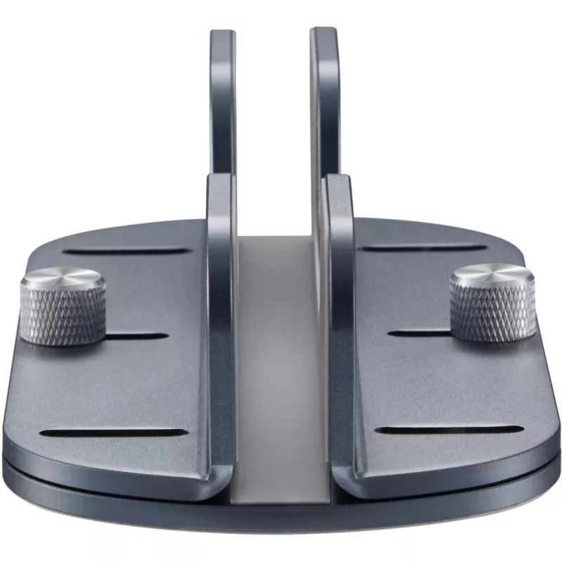 MOZOS H1 Universal Laptop and Tablet Stand, Adjustable Height and Angle, Foldable, Aluminum Alloy, Silver, Carrying Pouch Included