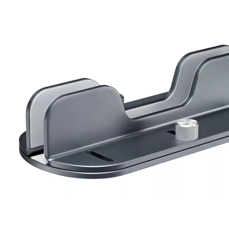 MOZOS H1 Universal Laptop and Tablet Stand, Adjustable Height and Angle, Foldable, Aluminum Alloy, Silver, Carrying Pouch Included