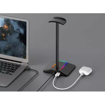 MOZOS D12 RGB LED ausinių stovas