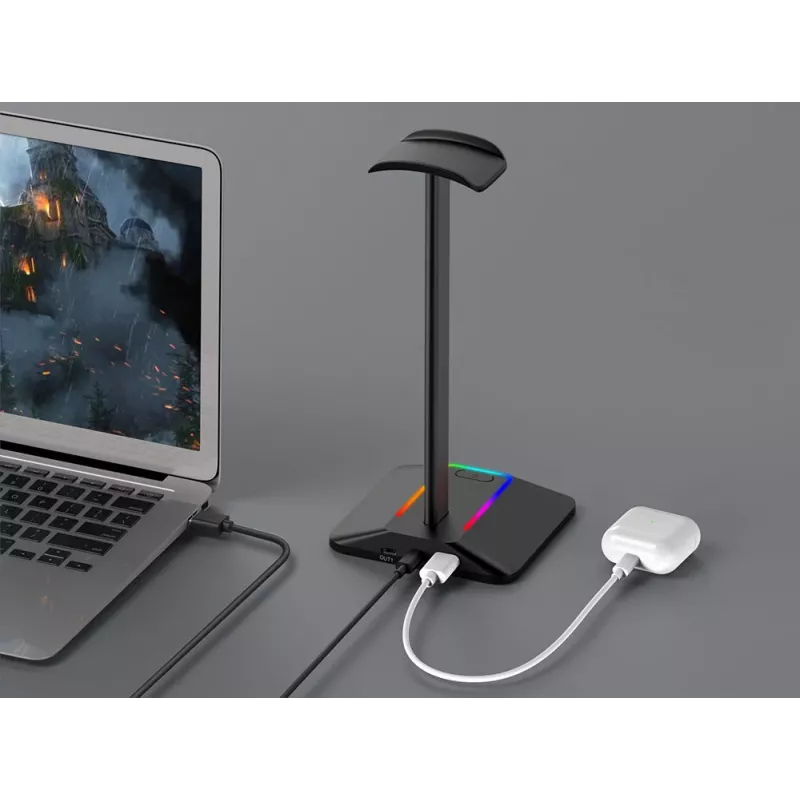 MOZOS D12 RGB LED ausinių stovas