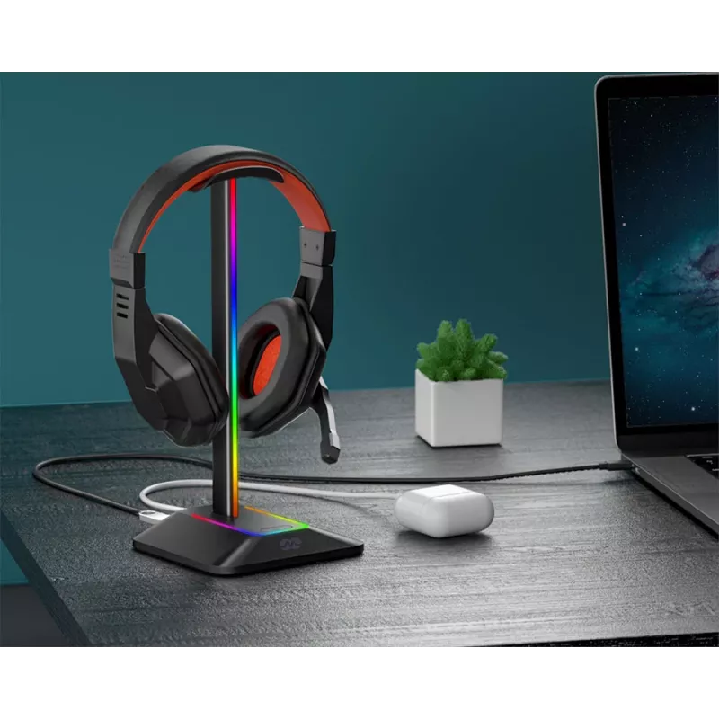 MOZOS D12 RGB LED ausinių stovas
