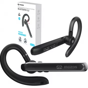 MOZOS 880 Belaidis Bluetooth 5.2 Ausinių rinkinys su Mikrofonu, Juoda