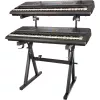 MOZOS KSX4 X-Style Keyboard Stand fortepijonui, skaitmeniniam pianinui, klaviatūrai, plieninis, juodas, reguliuojamas aukštis 650-980 mm, plotis 300-800 mm, apkrova 20 kg, sulankstomas