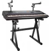 MOZOS KSX4 X-Style Keyboard Stand fortepijonui, skaitmeniniam pianinui, klaviatūrai, plieninis, juodas, reguliuojamas aukštis 650-980 mm, plotis 300-800 mm, apkrova 20 kg, sulankstomas