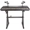 MOZOS KSX4 X-Style Keyboard Stand fortepijonui, skaitmeniniam pianinui, klaviatūrai, plieninis, juodas, reguliuojamas aukštis 650-980 mm, plotis 300-800 mm, apkrova 20 kg, sulankstomas