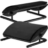 MOZOS FS3 Ergonomic Office Footrest, Black, Height Adjustable 110-170 mm, Tilt up to 30°, Non-Slip Surface