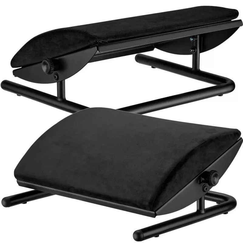 MOZOS FS3 Ergonomic Office Footrest, Black, Height Adjustable 110-170 mm, Tilt up to 30°, Non-Slip Surface