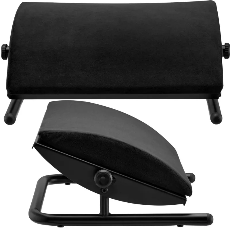 MOZOS FS3 Ergonomic Office Footrest, Black, Height Adjustable 110-170 mm, Tilt up to 30°, Non-Slip Surface