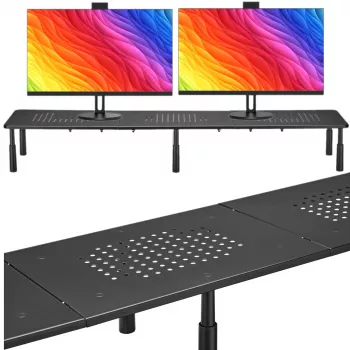 MOZOS SPM2 Dvigubo monitoriaus stovas 1000x230x120 mm Juodas