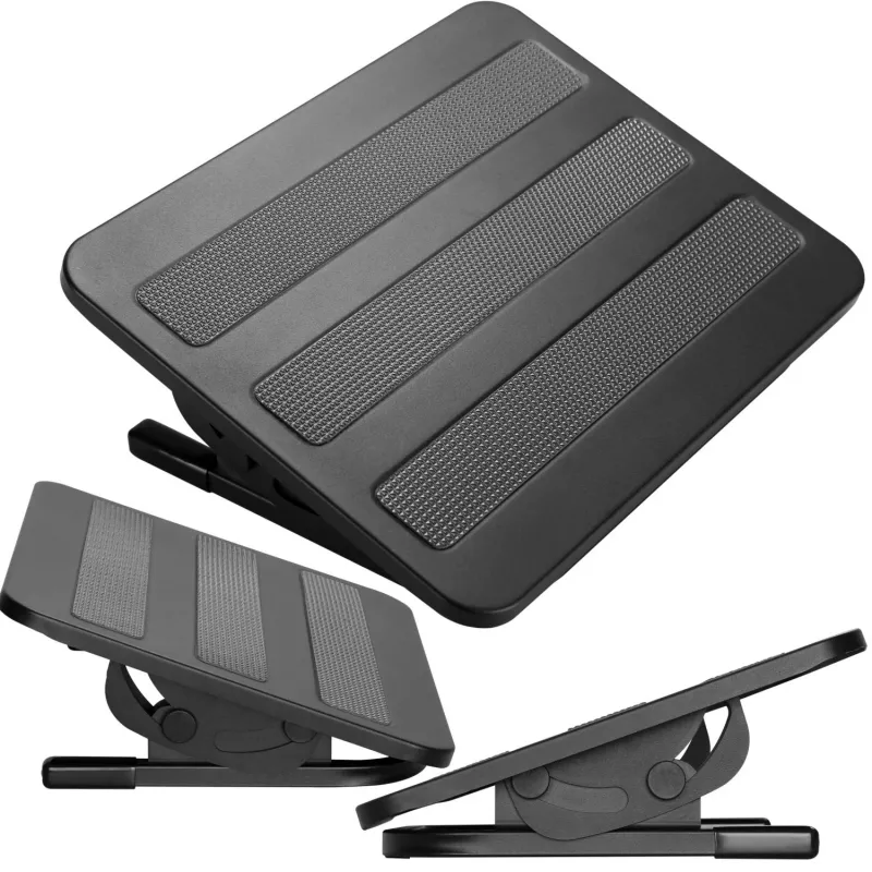 MOZOS FS4 Ergonomic Footrest su aukščio ir pasvirimo reguliavimu, juoda