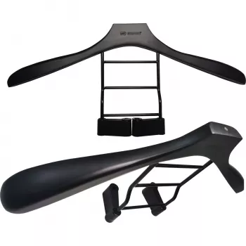 MOZOS WS-BK automobilinis pakabukas drabužiams ant galvos atramos, juoda/sidabrinė, nerūdijantis plienas ir ABS, 20 kg talpa