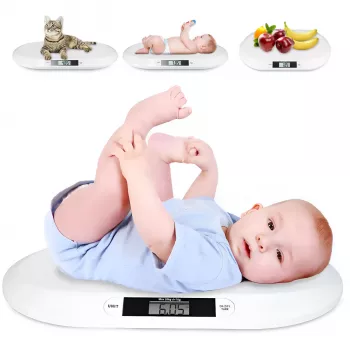 MOZOS BS1 Universal Baby Scale for Infants and Children, 20 kg Capacity, White