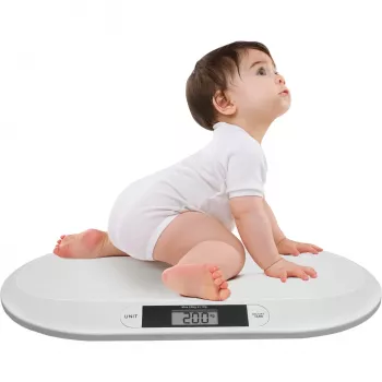 MOZOS BS1 Universal Baby Scale for Infants and Children, 20 kg Capacity, White