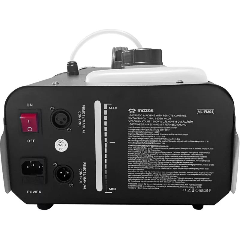 MOZOS ML-FM04 Dūmų mašina 1500W su pulteliu