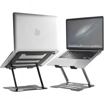 MOZOS N2-BK Ergonomic Laptop Stand - Black, Adjustable Height, Foldable, Aluminum