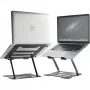 Ergonominis nešiojamojo kompiuterio stovas MOZOS N2-BK, juodas, reguliuojamo aukščio, sulankstomas, aliuminis
