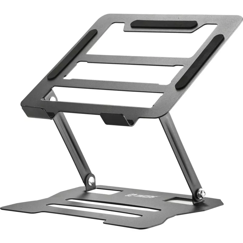 Ergonominis nešiojamojo kompiuterio stovas MOZOS N2-BK, juodas, reguliuojamo aukščio, sulankstomas, aliuminis