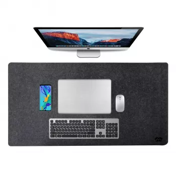 MOZOS WOOL-PAD Premium Desk Mat 120x60cm Anthracite Grey