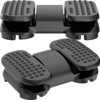MOZOS FS6 Office Footrest Black Adjustable Ergonomic Foot Stool with Massage Nubs