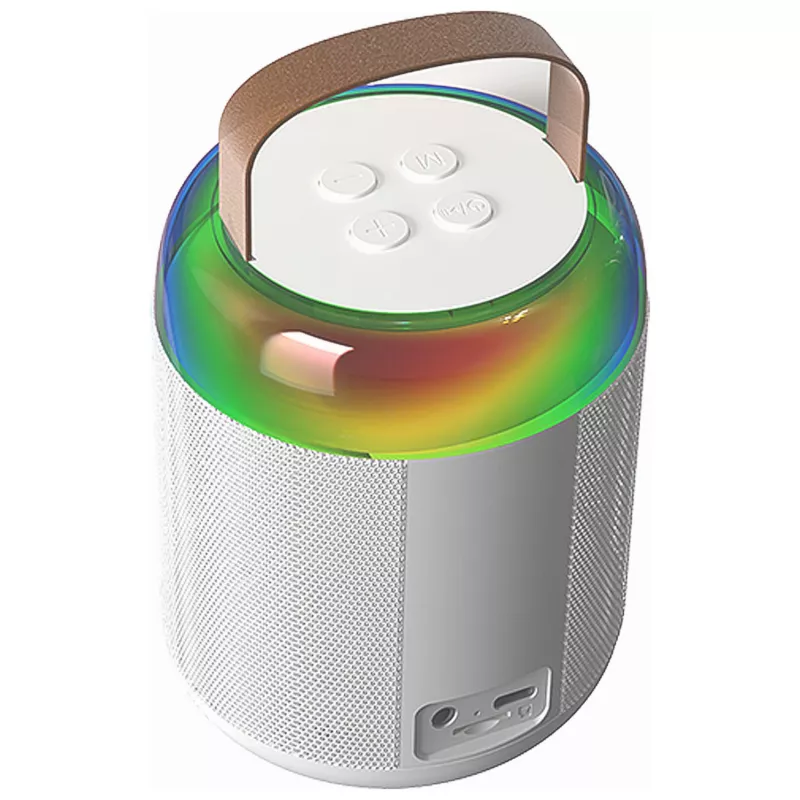 MOZOS MK White Karaoke Mikrofonas Bluetooth Garsiakalbis