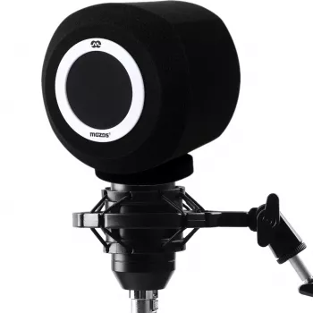 MOZOS PS-4 Sferinis putų mikrofono pop filtras vėjui Black
